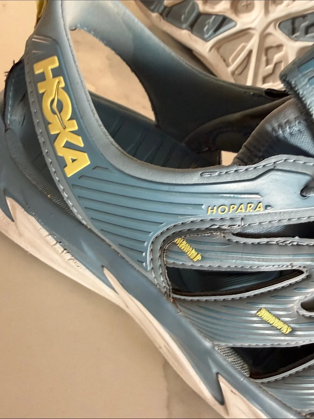 HOKA One One Hopara Women’s Blue Athletic Slip-on Trail Hiking Sandals. Sz 9.5